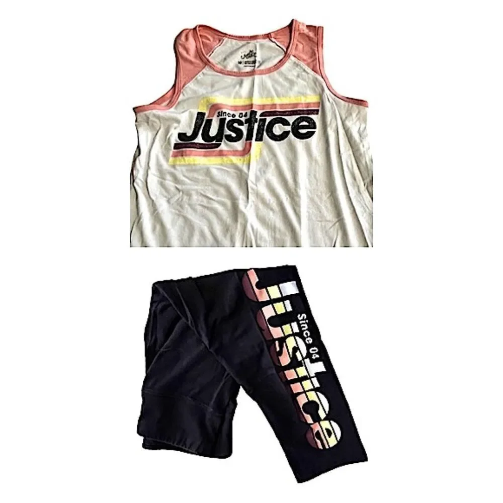 Justice Tank & Leggings Workout Set Size L/10-12